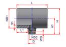 NIRON Grey Butt Fusion or Electrofusion x Butt Fusion or Electrofusion x Socket Fusion Plastic Reducing Tee 