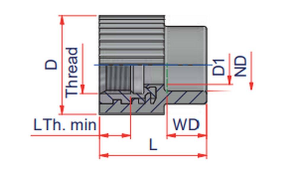NIRON Hub x FPT Sewer Solvent Weld Hub Clean-Out SDR 35 PVC Adapter 