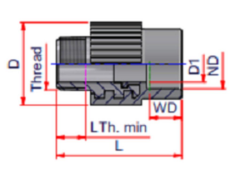 NIRON FPT x Socket Fusion PP-RCT Adapter 