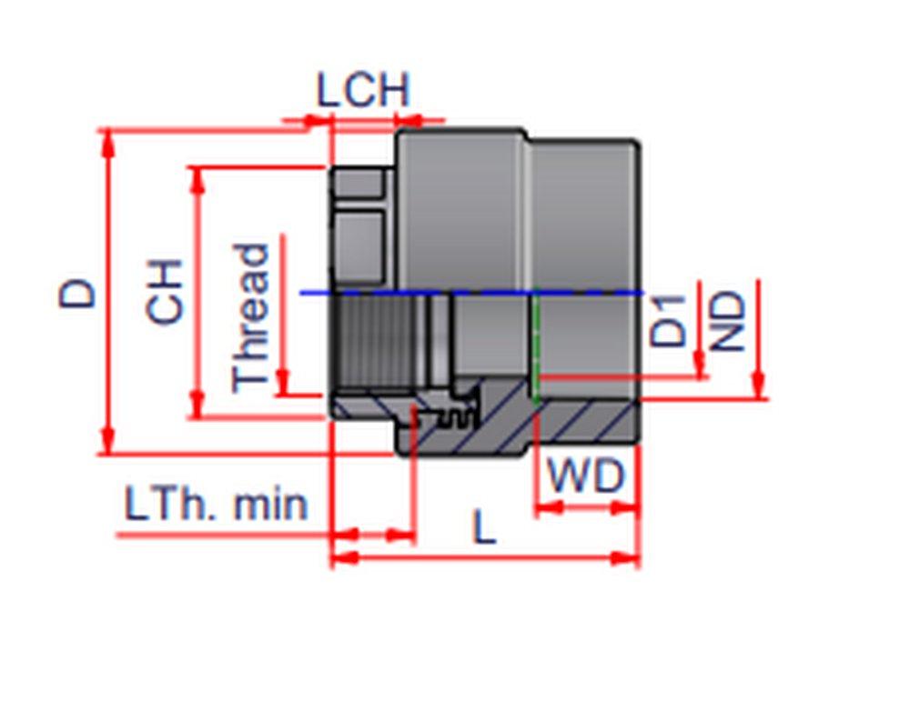 NIRON FNPT x Socket Fusion PP-RCT Adapter 