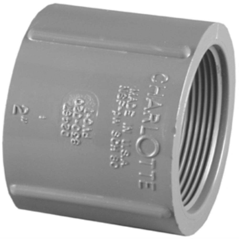 Grey PVC Schedule 80 Threaded Coupling 