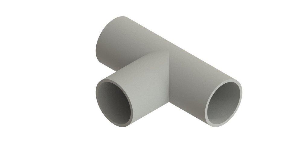 NIRON Steel Grey Butt Fusion and Electrofusion 191 psi 230F SDR 17 PP-RCT Tee in Steel Grey 