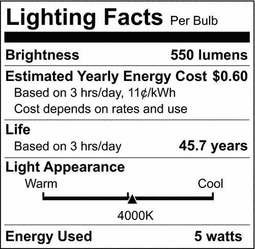 SATCO Cool White PL LED Bulb GX23 Base 120° 