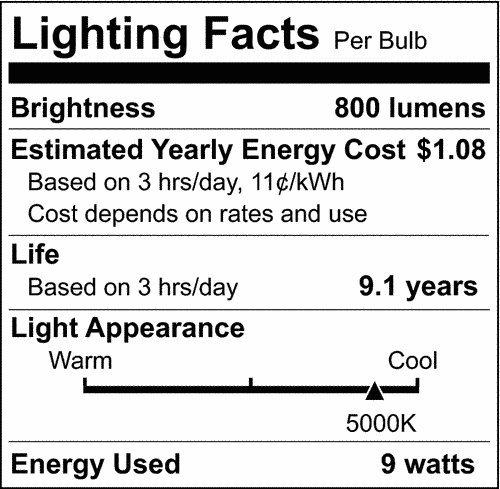 SATCO White 9.8W LED Medium E-26 Bulb 