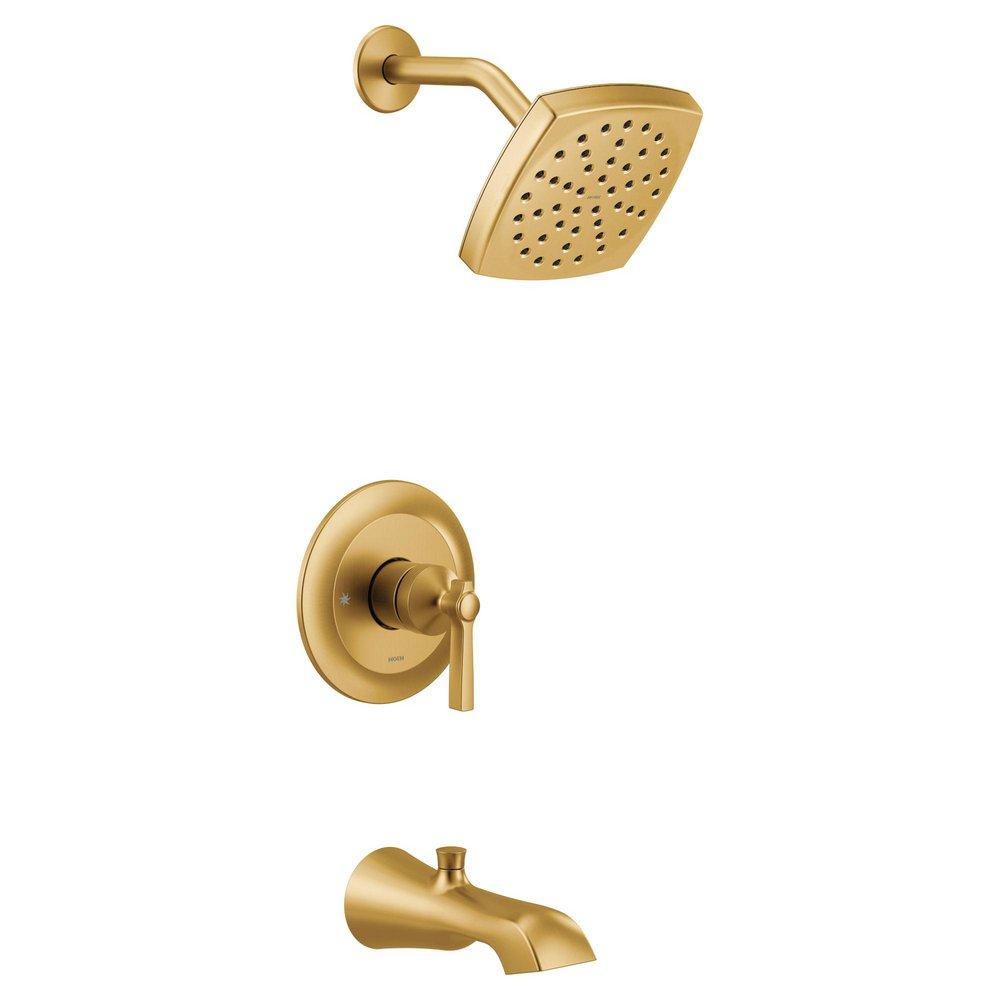 Moen Brushed Gold Single Handle Single Function Bathtub & Shower Faucet (Trim Only) 