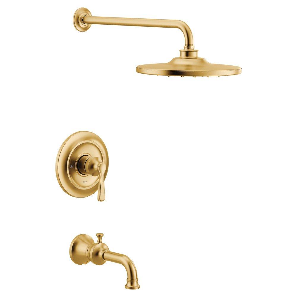 Moen Brushed Gold Single Handle Single Function Bathtub & Shower Faucet (Trim Only) 