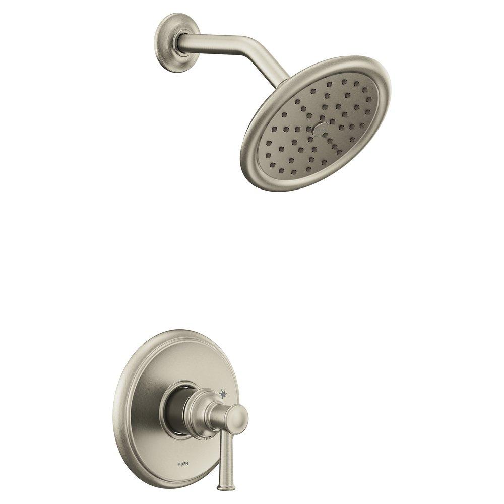 Moen Brushed Nickel Single Handle Single Function Shower Faucet (Trim Only) 