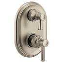 Two Handle Pressure Balancing Valve Trim with Integrated Diverter in Brushed Nickel
