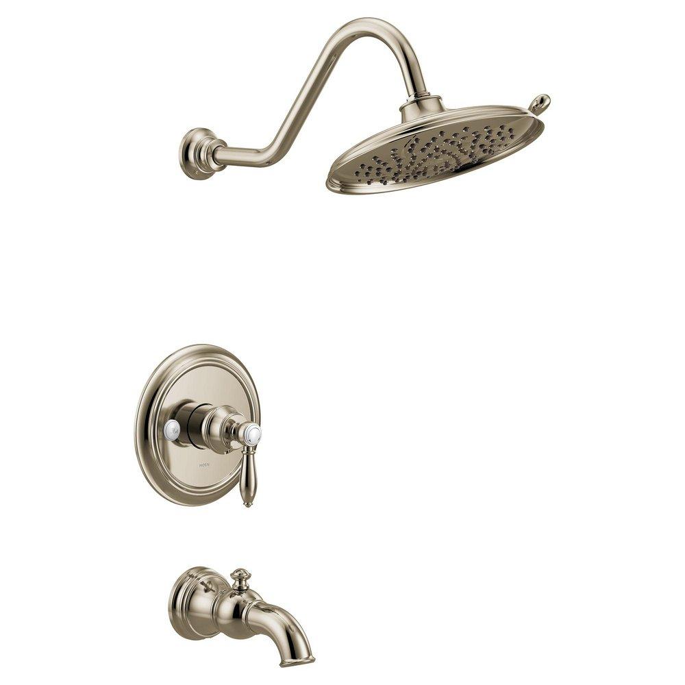 Moen Polished Nickel Single Handle Single Function Bathtub & Shower Faucet (Trim Only) 
