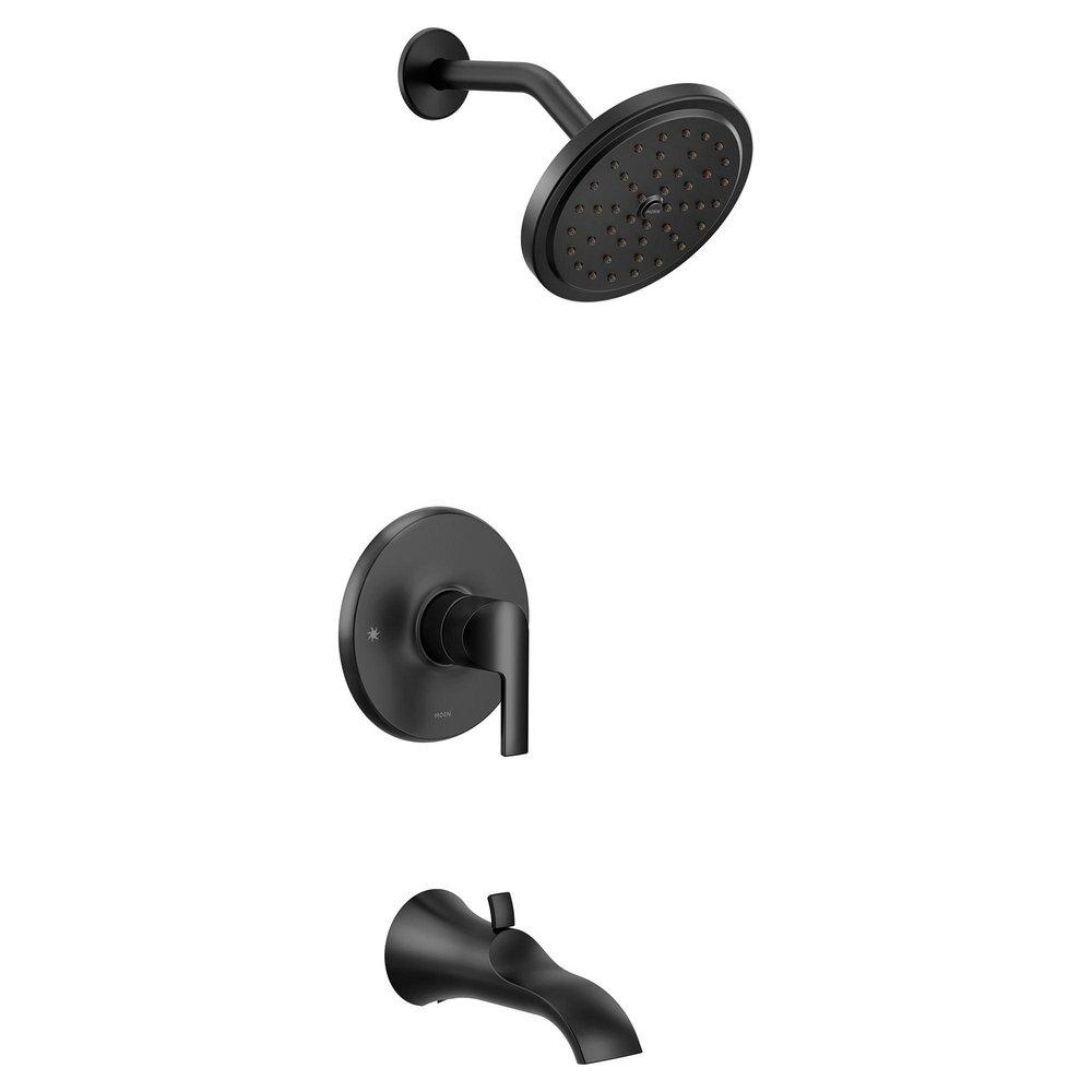 Moen Matte Black Single Handle Single Function Bathtub & Shower Faucet (Trim Only) 