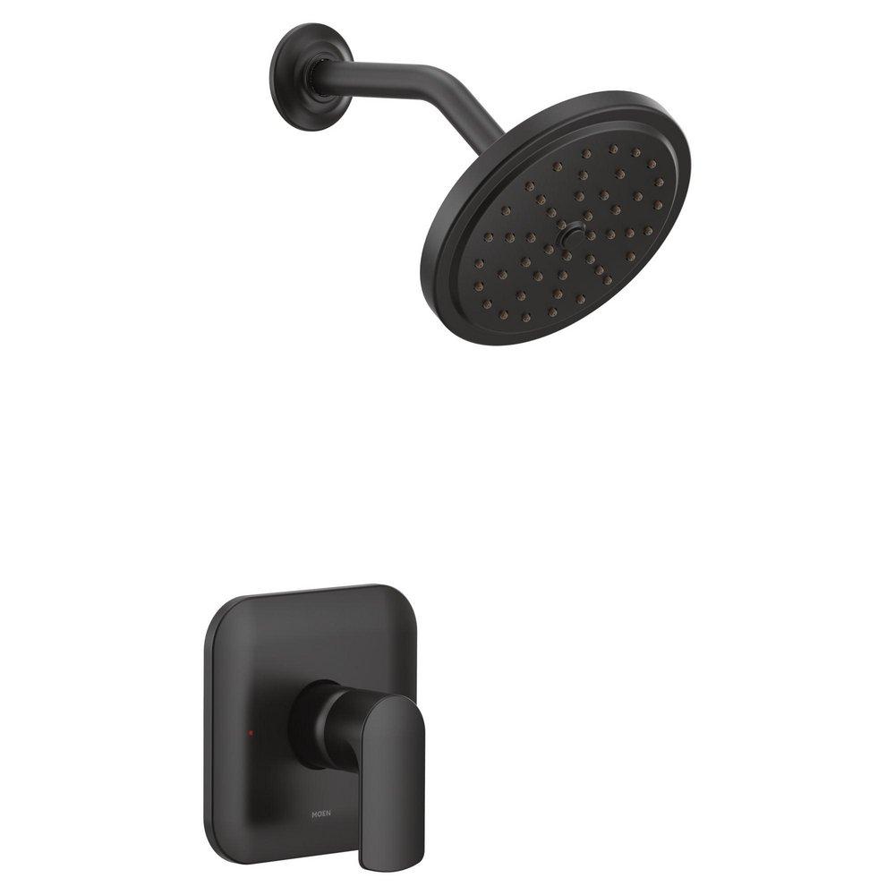 Moen Matte Black Single Handle Single Function Shower Faucet (Trim Only) 