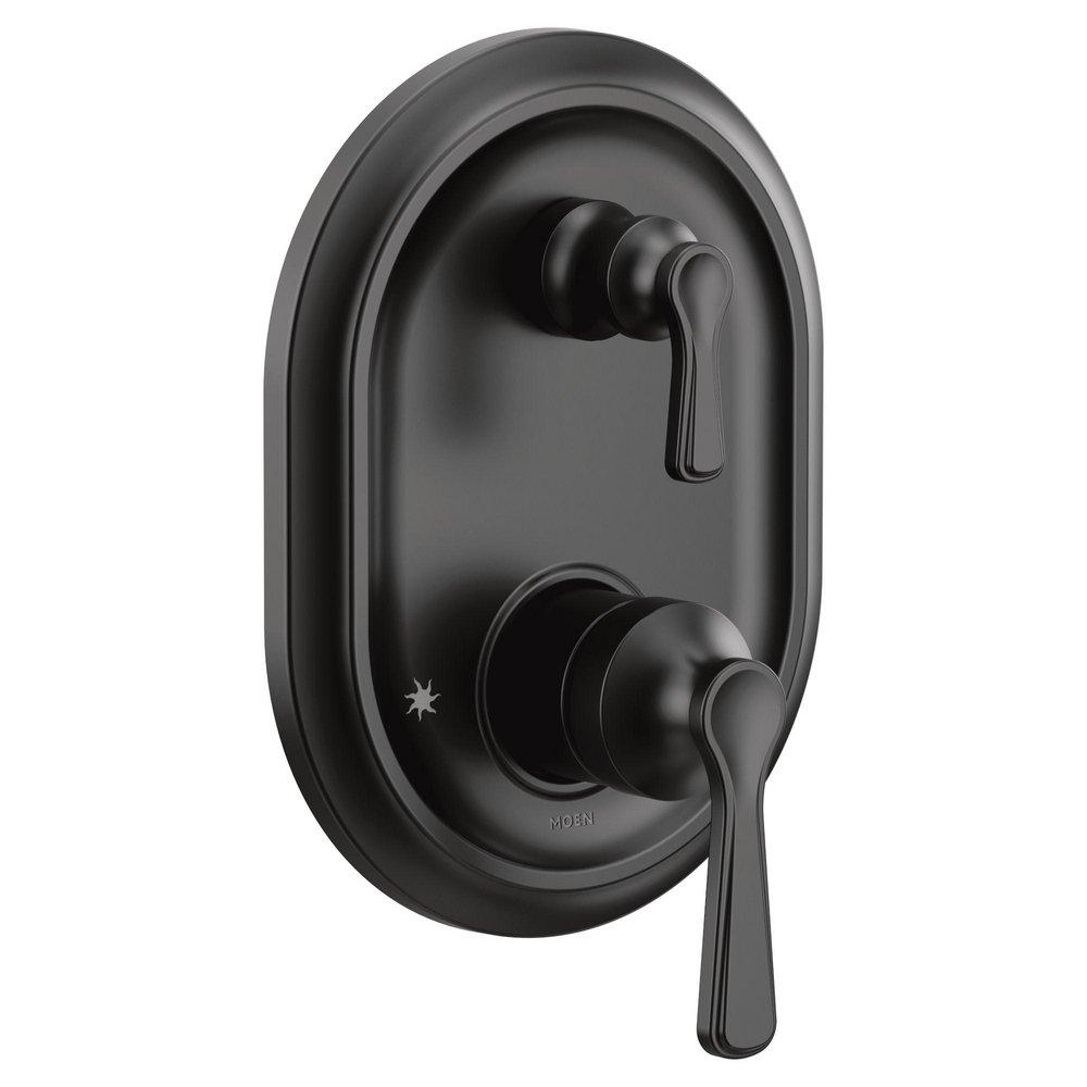 Moen Matte Black Two Handle Bathtub & Shower Faucet (Trim Only) 