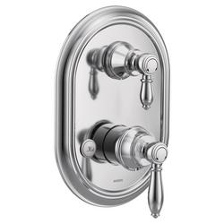 Two Handle Pressure Balancing Valve Trim in Chrome