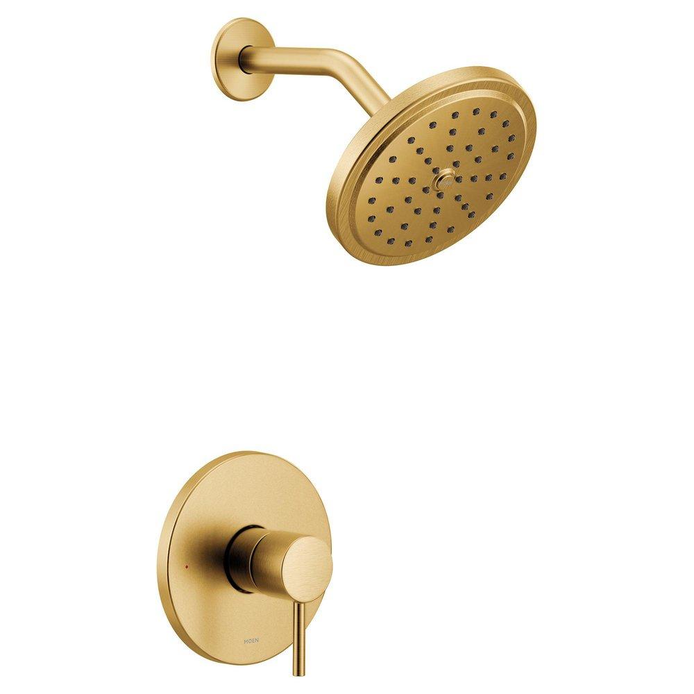 Moen Brushed Gold Single Handle Single Function Shower Faucet (Trim Only) 