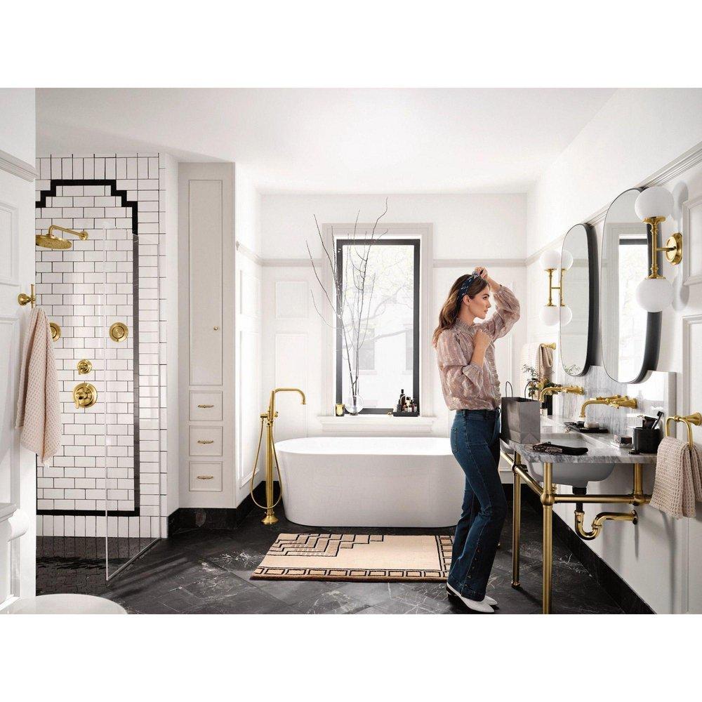 Moen Brushed Gold Single Handle Bathtub & Shower Faucet (Trim Only) 