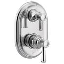 Two Handle Pressure Balancing Valve Trim with Integrated Diverter in Chrome