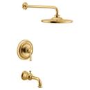 Moen Brushed Gold Single Handle Single Function Bathtub & Shower Faucet (Trim Only) 