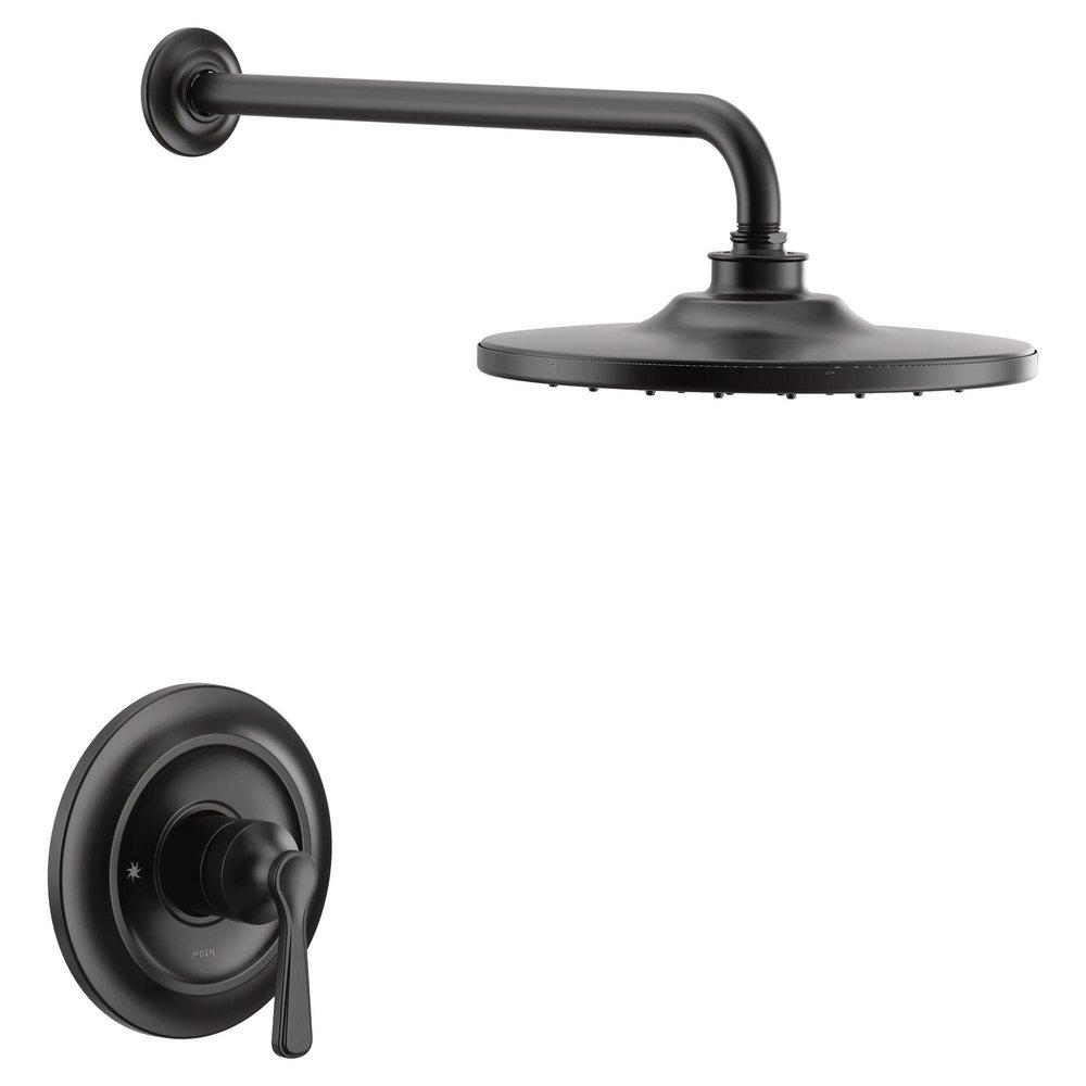 Moen Matte Black Single Handle Single Function Shower Faucet (Trim Only) 