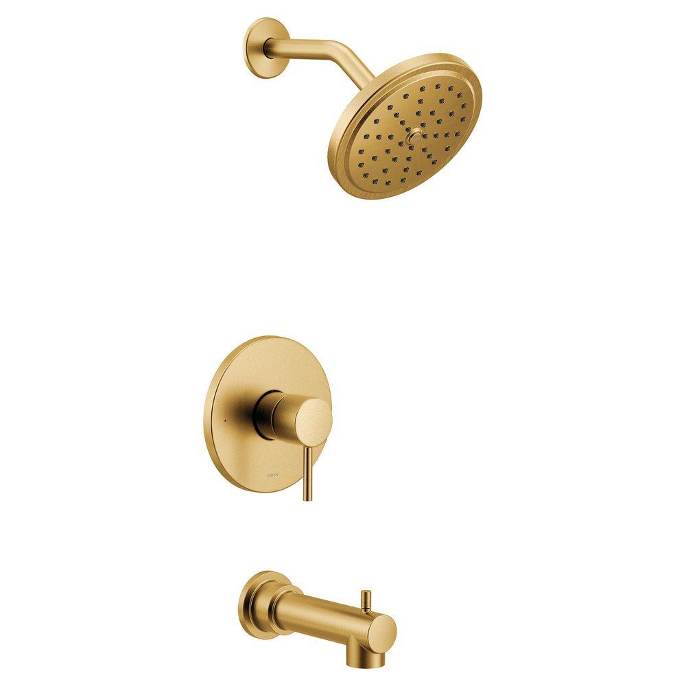 Moen Brushed Gold Single Handle Bathtub & Shower Faucet (Trim Only) 