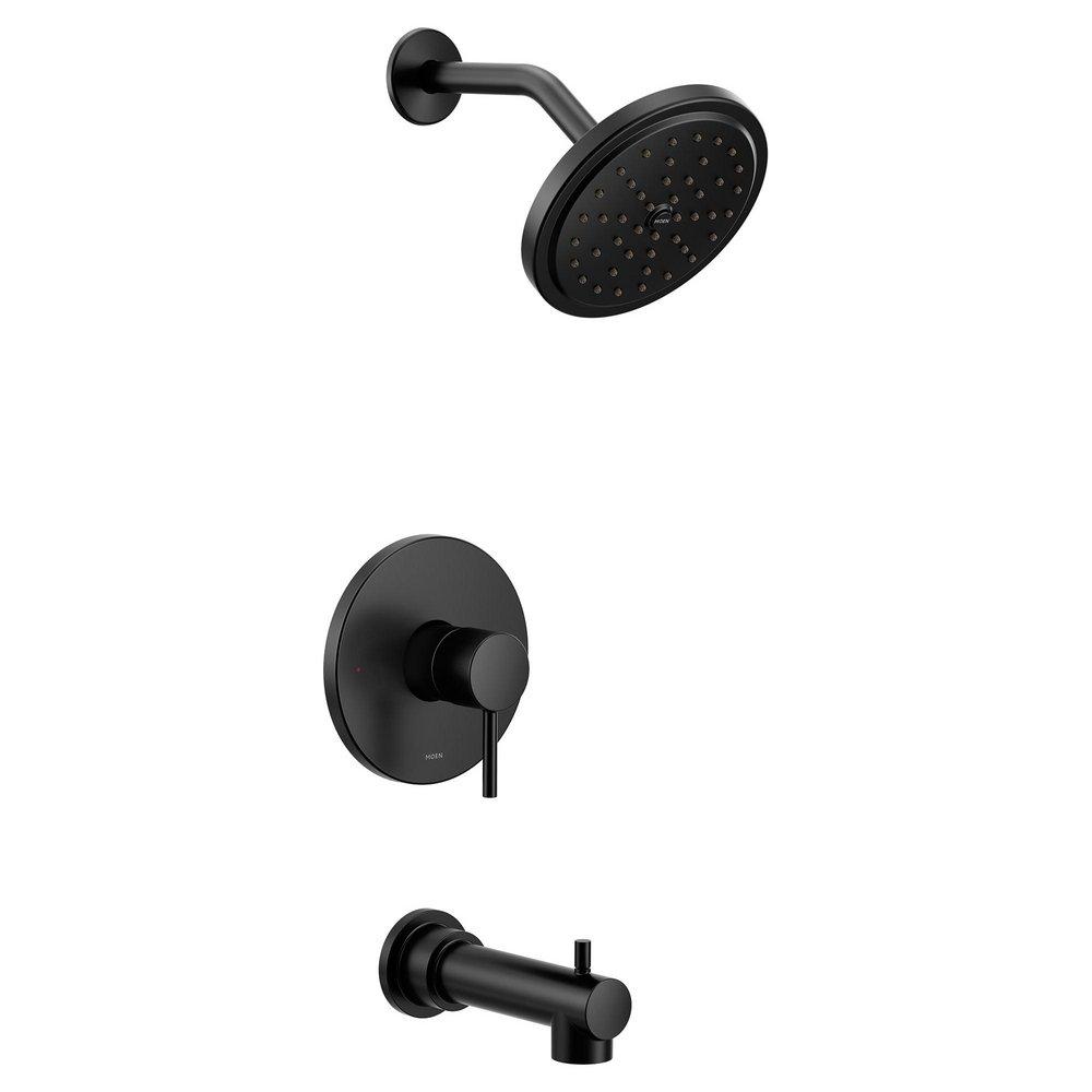 Moen Matte Black Single Handle Bathtub & Shower Faucet (Trim Only) 