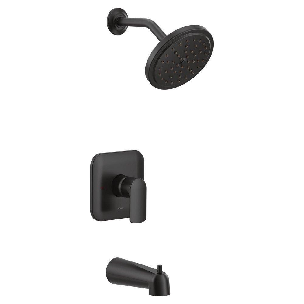 Moen Matte Black Single Handle Single Function Bathtub & Shower Faucet (Trim Only) 