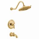 Moen Brushed Gold Single Handle Single Function Bathtub & Shower Faucet (Trim Only) 