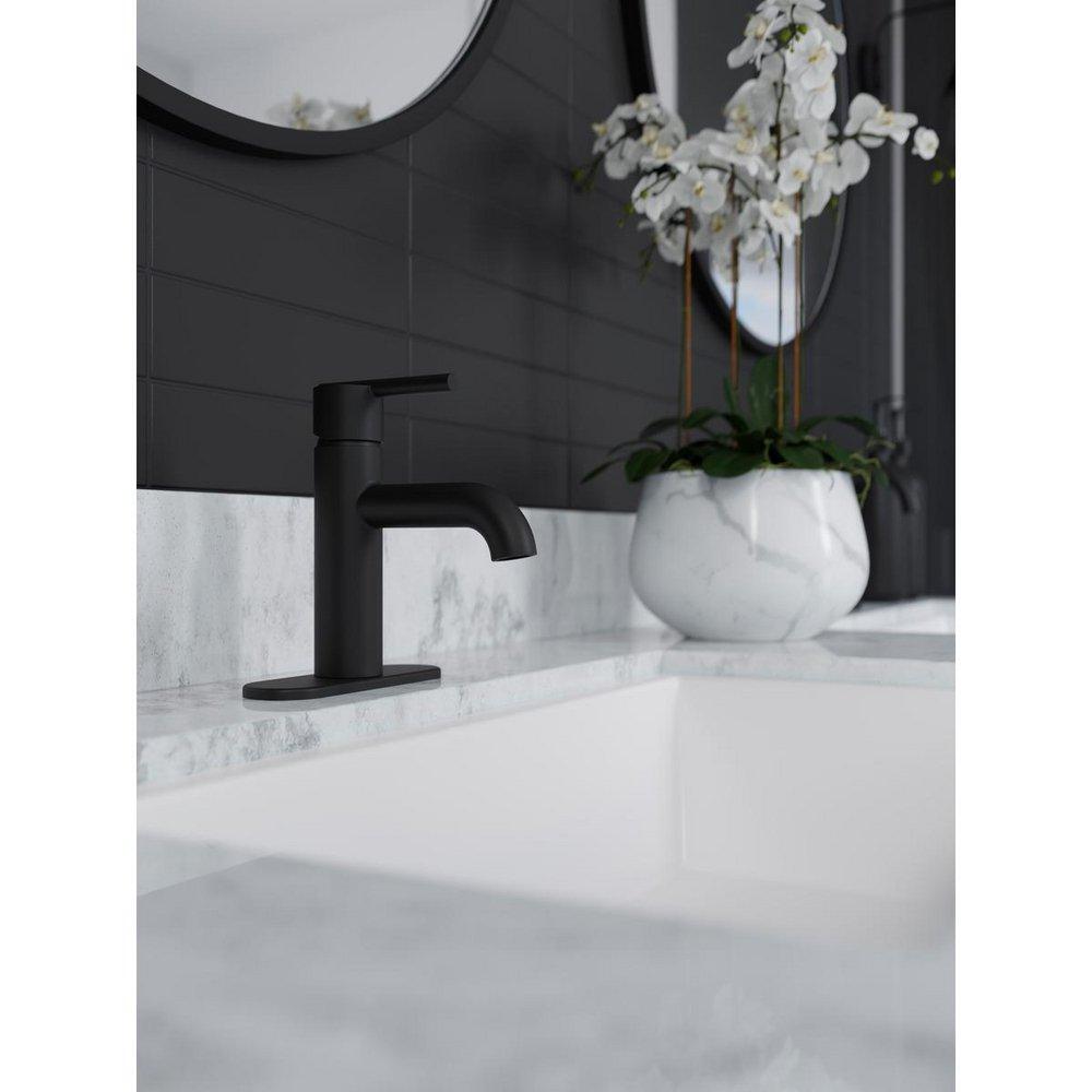 Pfister Matte Black Single Handle Centerset Bathroom Sink Faucet 