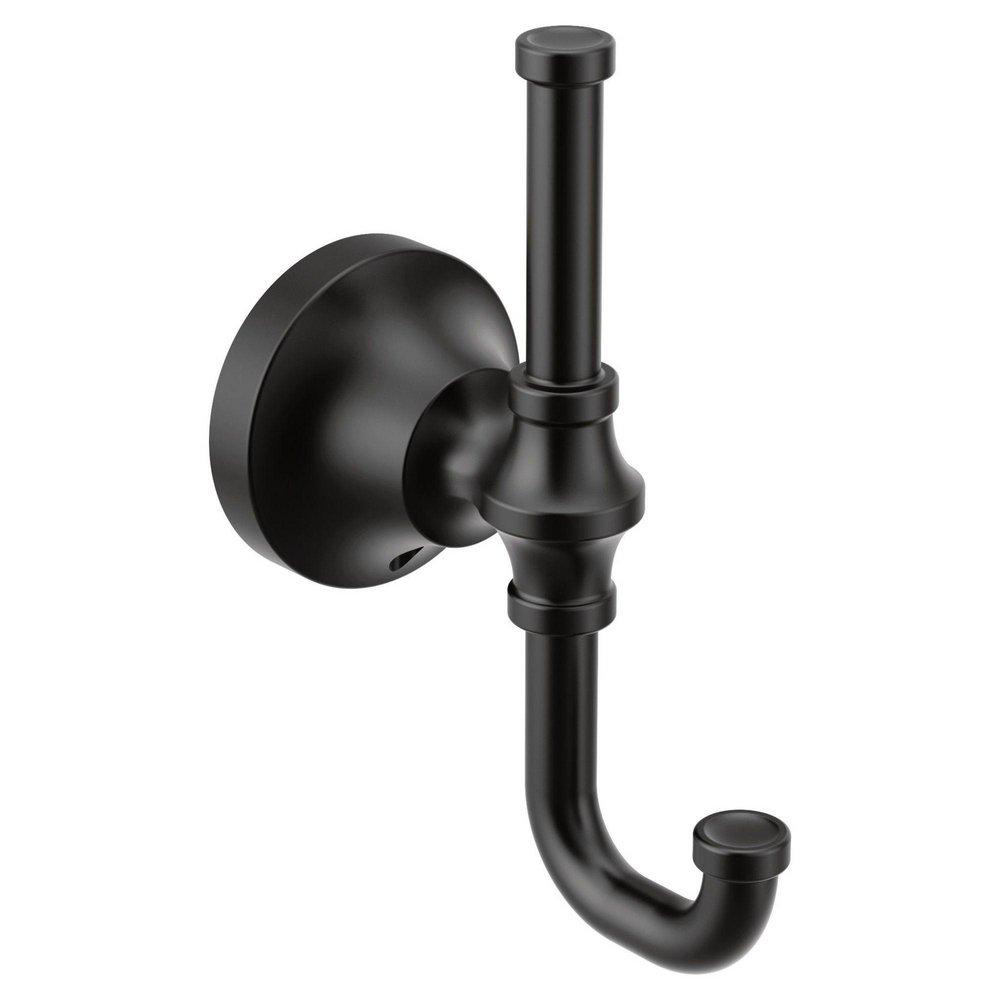 Moen Matte Black 2-Hook Robe Hook 