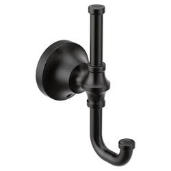 2-Hook Robe Hook in Matte Black