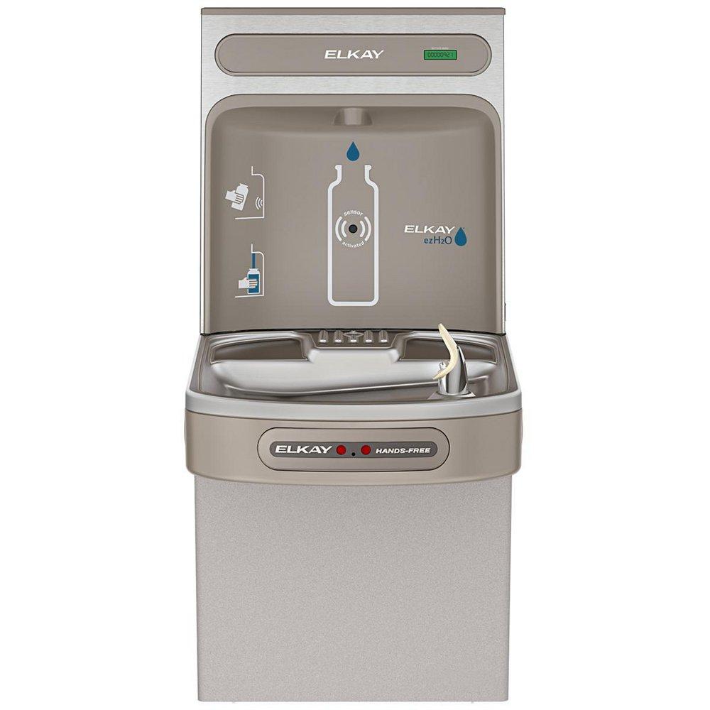 Elkay Light Grey Granite Vinyl Clad Steel 8 gph Wall Mount Indoor Bottle Filling Station 