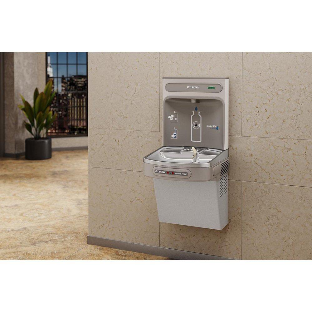 Elkay Light Grey Granite Vinyl Clad Steel 8 gph Wall Mount Indoor Bottle Filling Station 