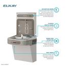 Elkay Light Grey Granite Vinyl Clad Steel 8 gph Wall Mount Indoor Bottle Filling Station 