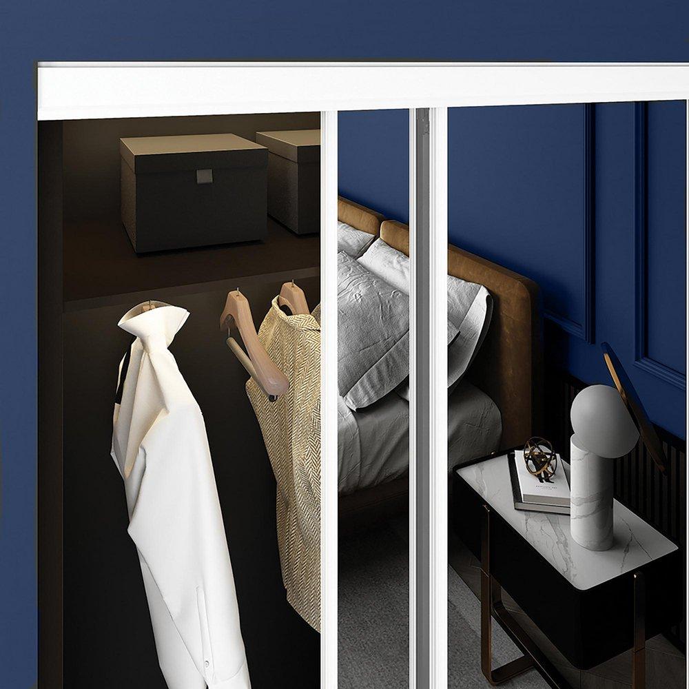 Colonial White 80-1/2 in. Bi-Pass Door with Frame in White 