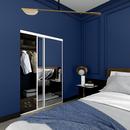 Colonial White 80-1/2 in. Bi-Pass Door with Frame in White 