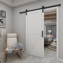 Colonial White 37 x 84 in. Barn Door Hardware Kit 