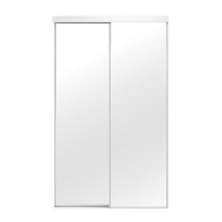 96 x 80-1/2 in. Bi-Pass Door with Frame in White