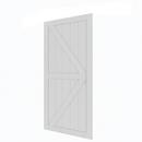 Colonial White 37 in. Barn Door in White 