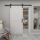 Colonial White 37 in. Barn Door in White 