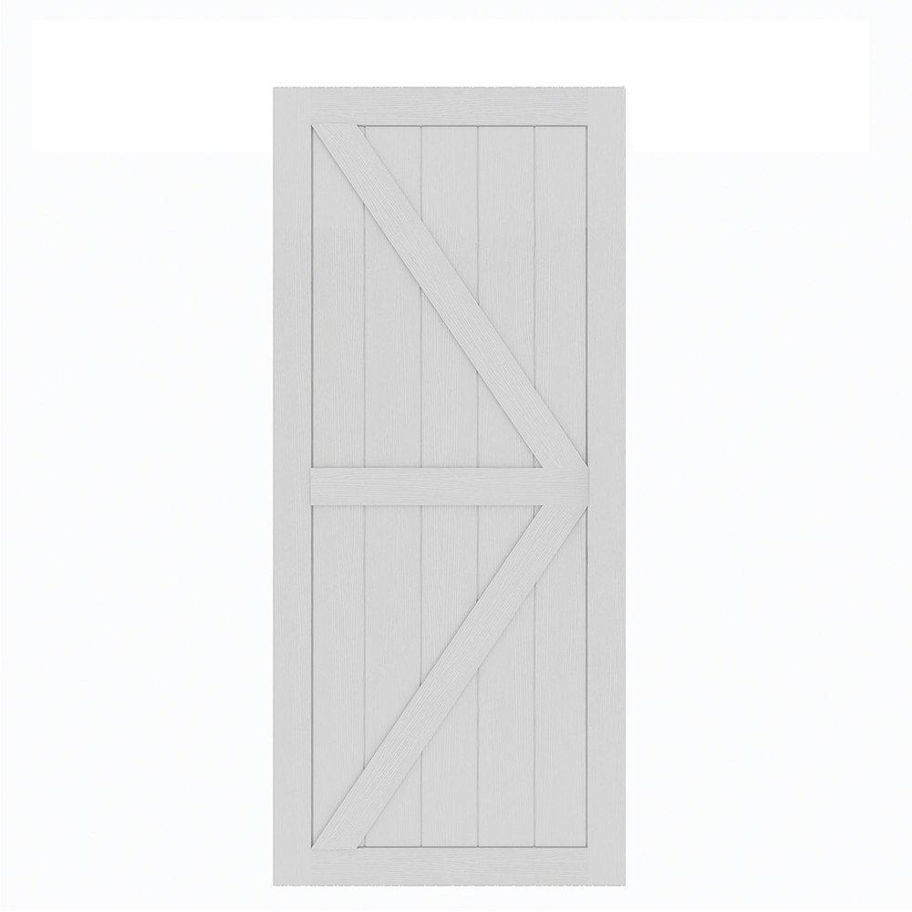 Colonial White 37 in. Barn Door in White 