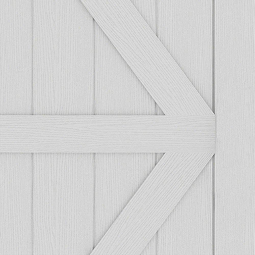 Colonial White 37 in. Barn Door in White 