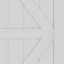 Colonial White 37 in. Barn Door in White 