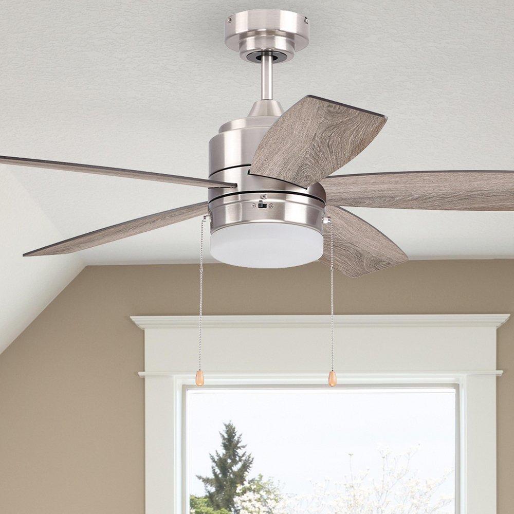 Westcraft Brushed Nickel 44 in. 5-Blade Ceiling Fan 2-Light 