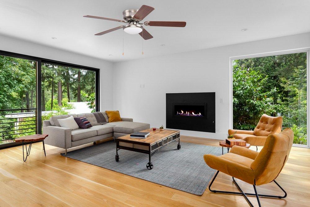 Westcraft Brushed Nickel 52 in. Hugger Mount 5-Blade Ceiling Fan 2-Light 