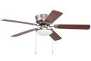 Westcraft Brushed Nickel 52 in. Hugger Mount 5-Blade Ceiling Fan 2-Light 