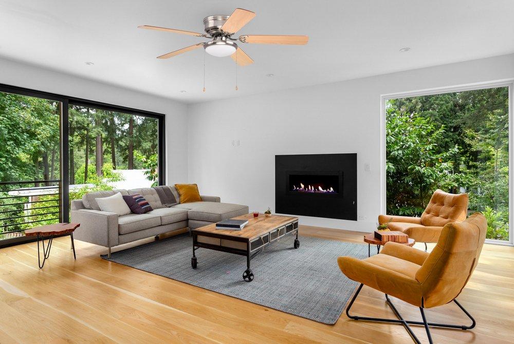 Westcraft Brushed Nickel 52 in. Hugger Mount 5-Blade Ceiling Fan 2-Light 