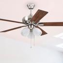 Westcraft Brushed Nickel 52 in. 5-Blade Ceiling Fan 3-Light 