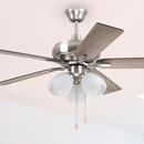 Westcraft Brushed Nickel 52 in. 5-Blade Ceiling Fan 3-Light 