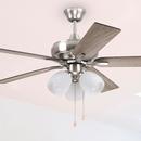 Westcraft Brushed Nickel 52 in. 5-Blade Ceiling Fan 3-Light 