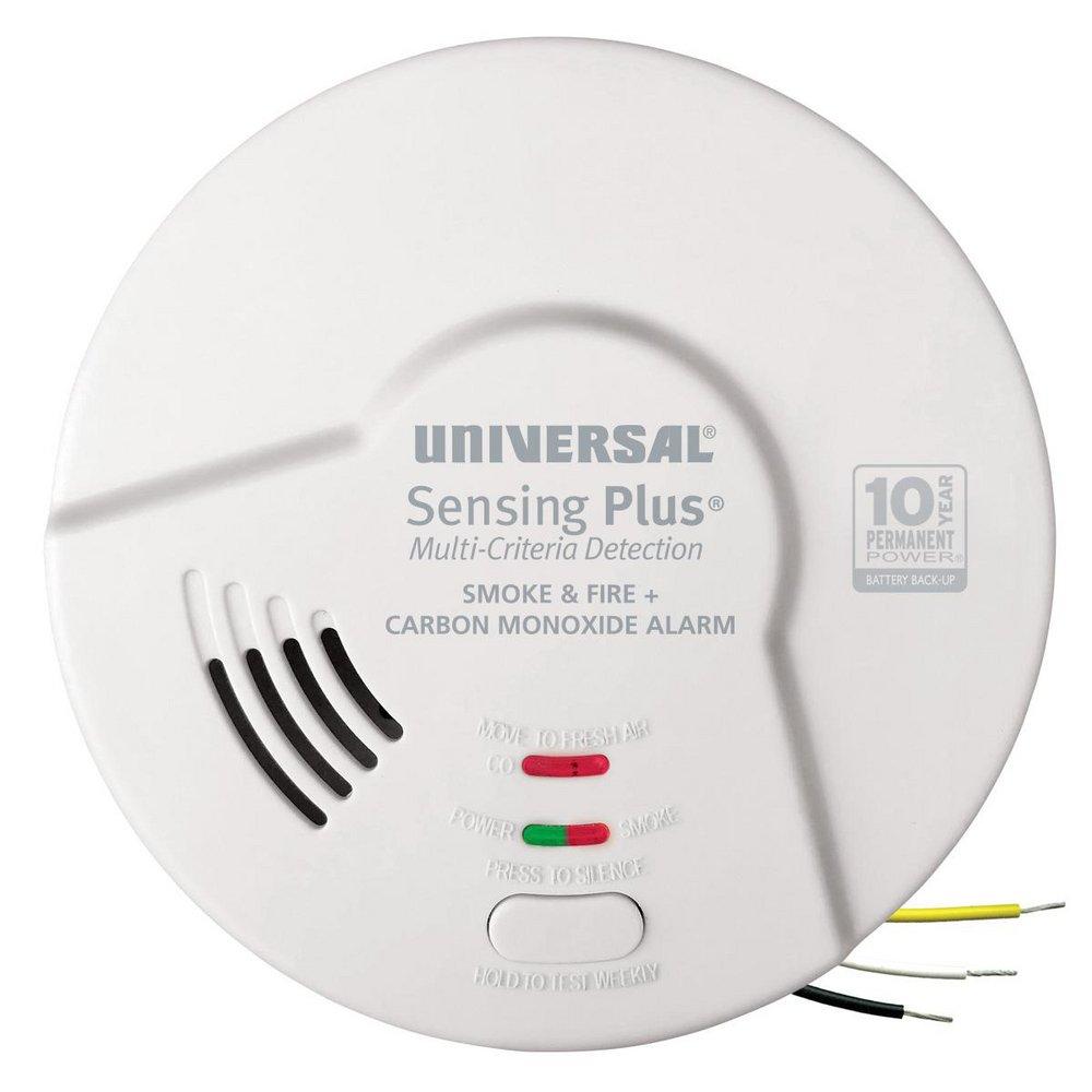 Sensing Plus Hardwired Combo Smoke, Fire & Carbon Monoxide Alarm With AA Battery Backup 