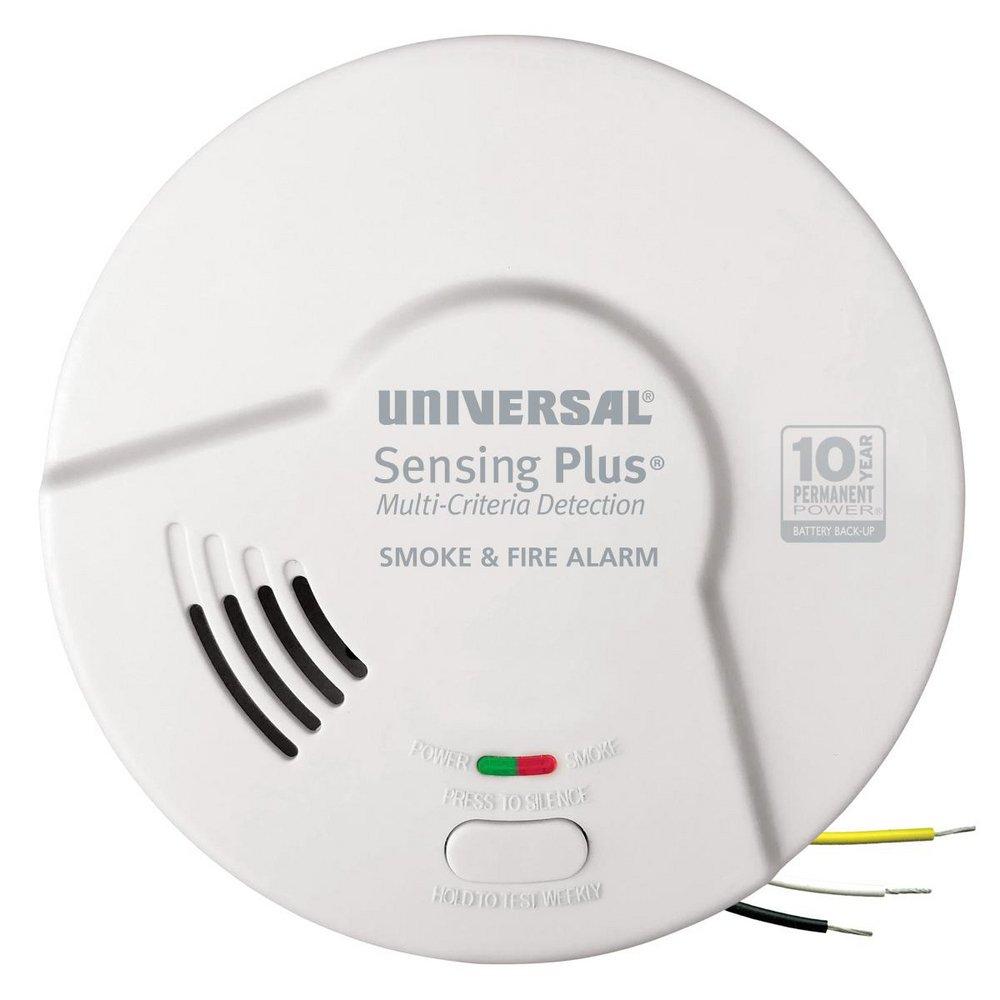 Sensing Plus Dual Sensor Hardwired Smoke & Fire Detector With AA Backup 